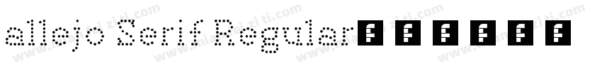 allejo Serif Regular字体转换